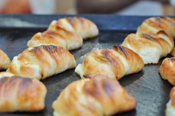 brioche croissant baked food