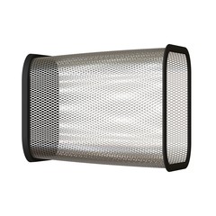 Naklejka premium Wastepaper basket on a white background, isolate. 3D rendering of excellent quality in high resolution. It can be enlarged and used as a background or texture.