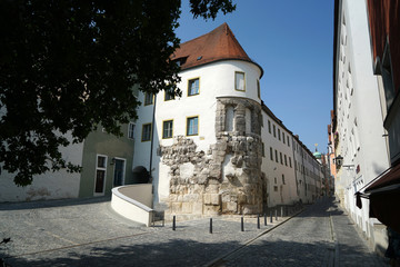 Regensburg is a city in Bavaria with a very well preserved old town and many churches