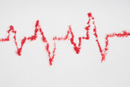 concept of medical care, heart rate, cardiograms, ECG