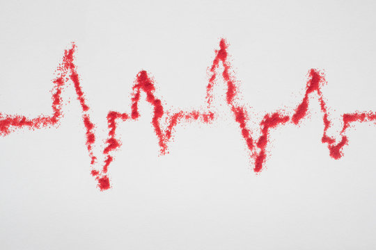 concept of medical care, heart rate, cardiograms, ECG