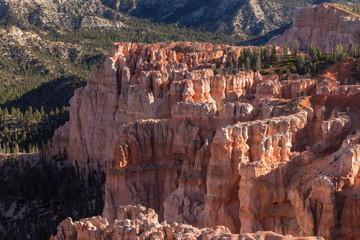 Sunshine on Bryce Canyon colorful formations