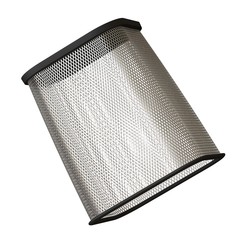 Wastepaper basket on a white background, isolate. 3D rendering of excellent quality in high resolution. It can be enlarged and used as a background or texture.