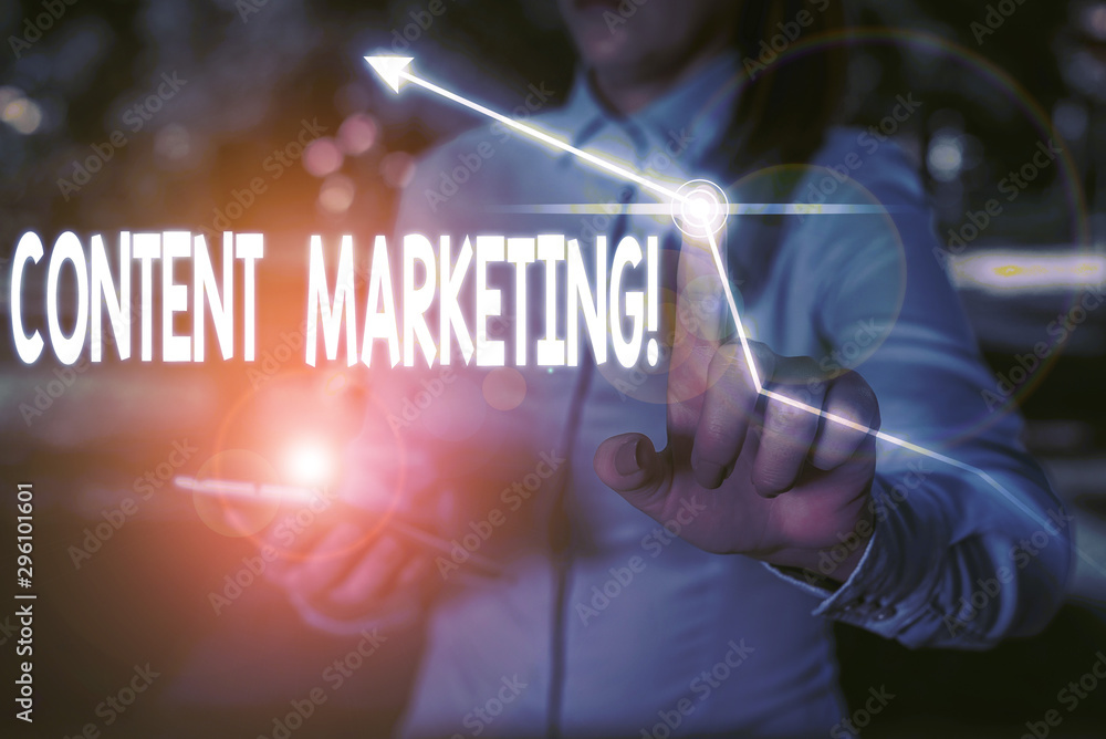 Aufkleber writing note showing content marketing. business concept for involves creation and sharing of online