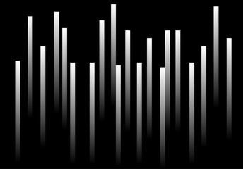 Fondo negro con barras blancas iluminadas.