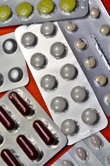 Medicine pills in a blister pack