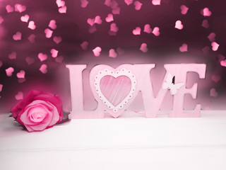 hearts and rose flower background valentine's day love