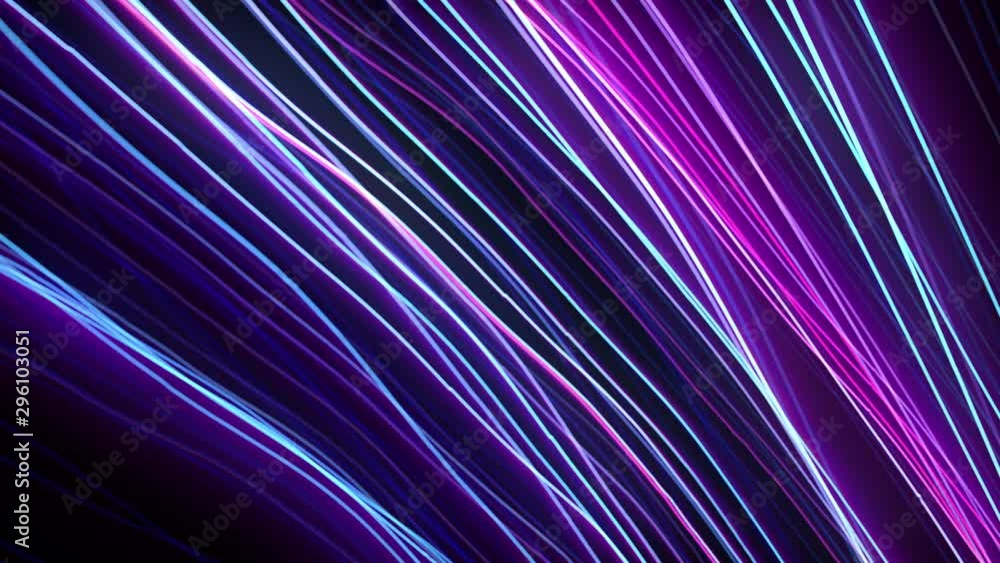 Poster 4k animation of colored lines. seamless loop motion graphic. abstract festive background. blue and v