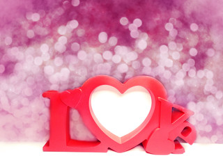 love word and rose flower background valentine's day