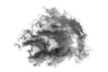 Textured Smoke,Abstract black,isolated on white background