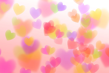 Abstract colorful heart isolated on white background