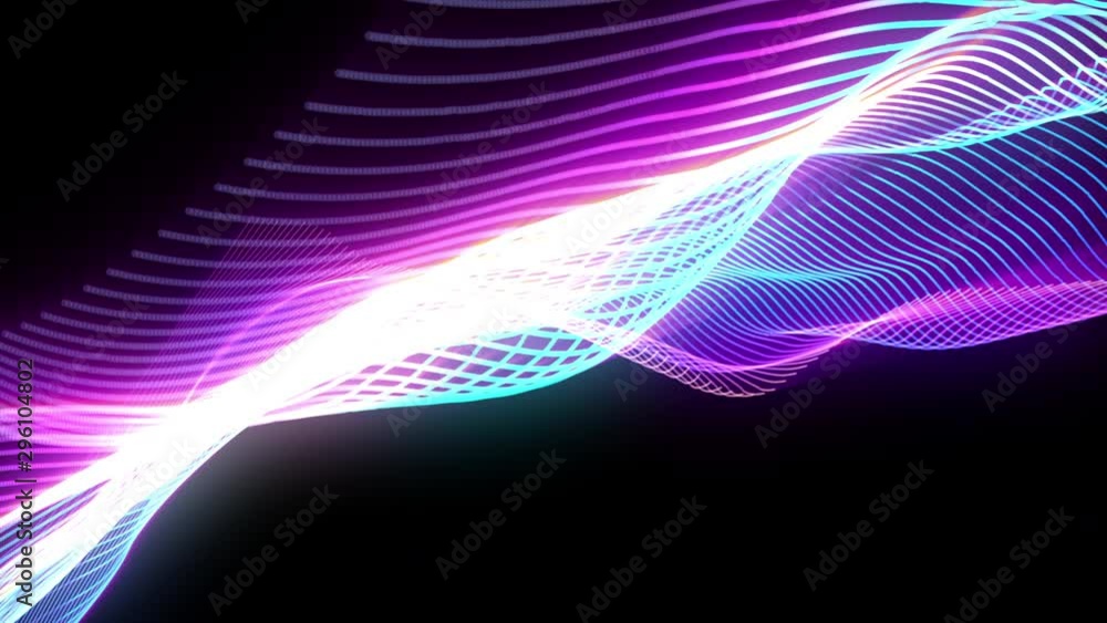 Poster 4k animation of colored lines. seamless loop motion graphic. abstract festive background. blue and v