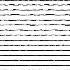 Doodle Stripes Seamless Pattern. Vector Striped Background. Black and white illustration