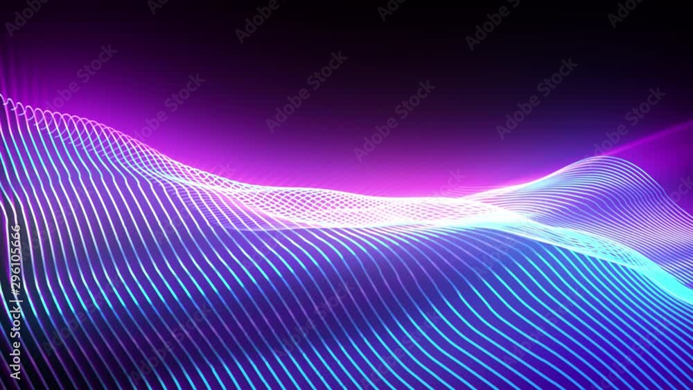 Poster 4k animation of colored lines. seamless loop motion graphic. abstract festive background. blue and v