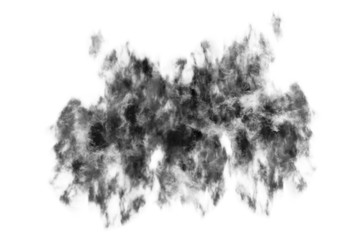 Textured Smoke,Abstract black,isolated on white background