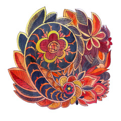 Multicolor Paisley print