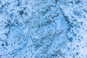 Gefrorenes Eis im Winter