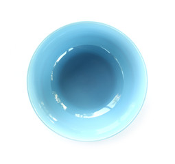 empty plate top view on white background