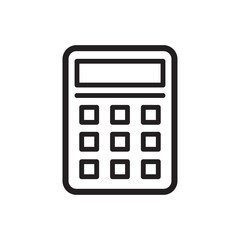 calculator icon in trendy flat design
