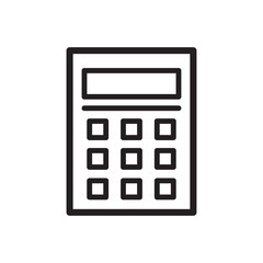 calculator icon in trendy flat design