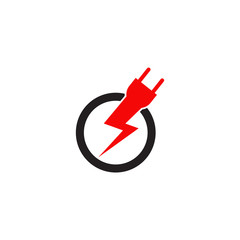 Lightning bolt flash logo design vector template