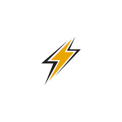 Lightning bolt flash logo design vector template