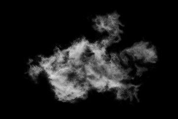 Textured cloud,Abstract black,isolated on black background