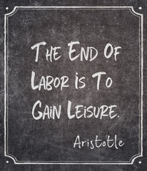 gain leisure Aristotle