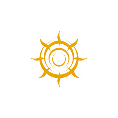 Sun logo design vector template