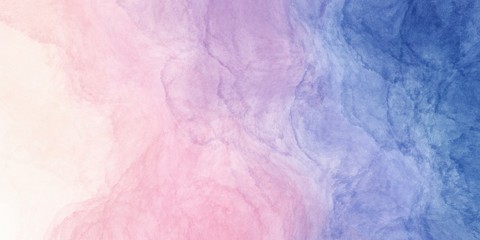 Abstract watercolor paint colorful pastel background by blue purple pink with liquid fluid texture for backgrounds, banner