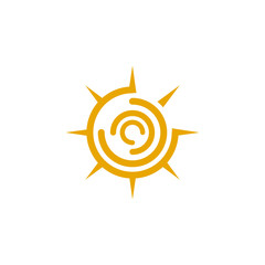 Sun logo design vector template