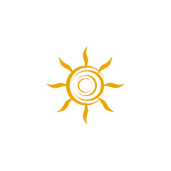 Sun logo design vector template