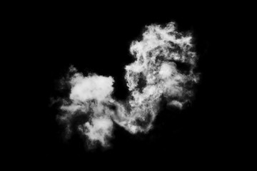 Textured cloud,Abstract black,isolated on black background