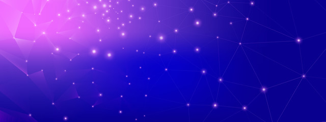 Technology Finance. Big Data Illustration. Pink 