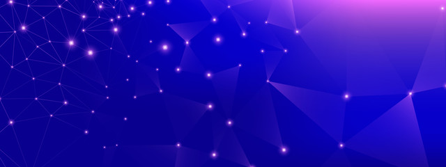 Technology Finance. Big Data Background. Blue 
