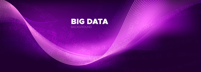 Particle Motion. Light Big Data Concept. Pink 