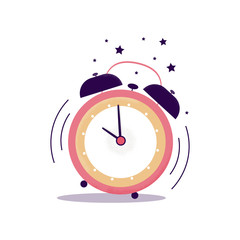 Isolated modern clock vector illustration