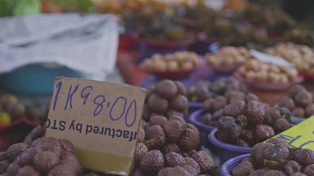 Salak Fruit in Malaysian Traditional Market - Hand Held 