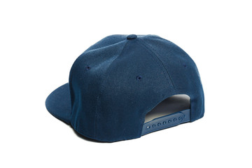 blue baseball cap or Working peaked cap. Isolated on a white background.