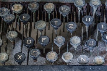 schreibmaschine detail ansicht