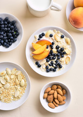 Oats porridge in bowl