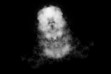 Textured cloud,Abstract black,isolated on black background