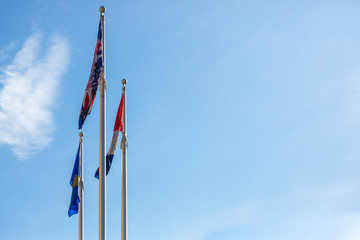 slight breeze on flags