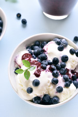 Blueberry ice cream