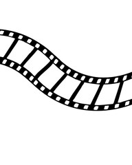 Fototapeta premium Empty Black and White Film Strip