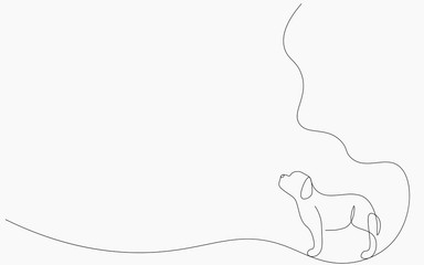 Dog animal walk, cute pet vector illustration