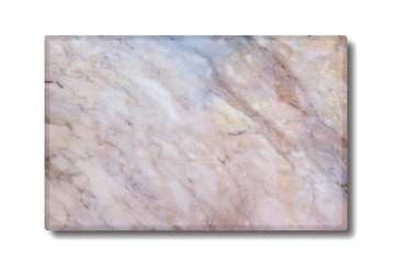 Marble table on white background