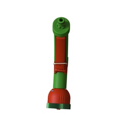 Obraz premium Nozzle on a hose for watering. Hose nozzle spraying water isolated on white background. 3D rendering of excellent quality in high resolution. It can be enlarged and used as a background or texture.