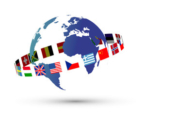 mondo 3d, bandiere 360 © xyz+