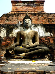 Buddha in World heritage Sukhothai historical park, Thailand